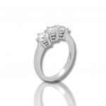 White gold eternity ring k18 with 3 diamonds (code T2637)